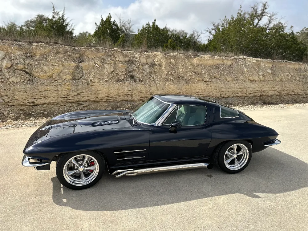 Driver side shot of classic split window Corvette ceramic coated in Boerne, Texas
