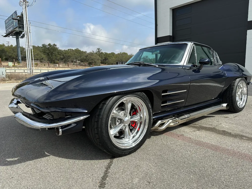 Driver side shot of classic split window Corvette ceramic coated in Boerne, Texas