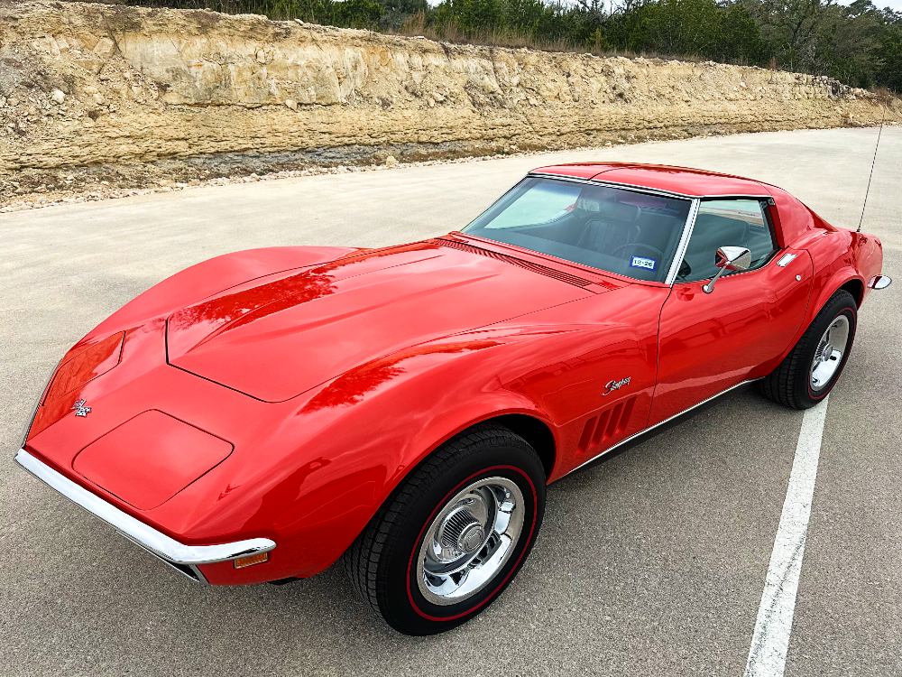 Monza Red Corvette Stingray after paint correction and ceramic coating application