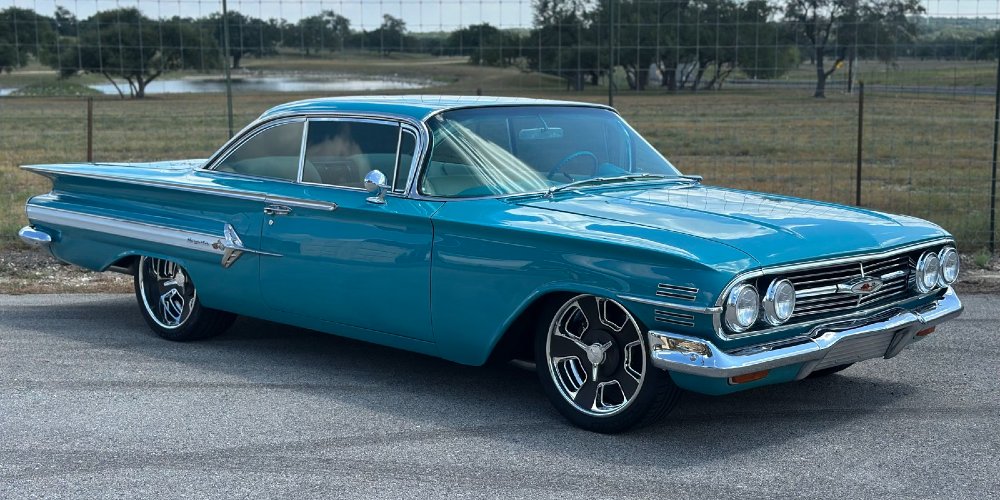 1960 Chevrolet Impala after paint correction and ceramic coating in Boerne TX